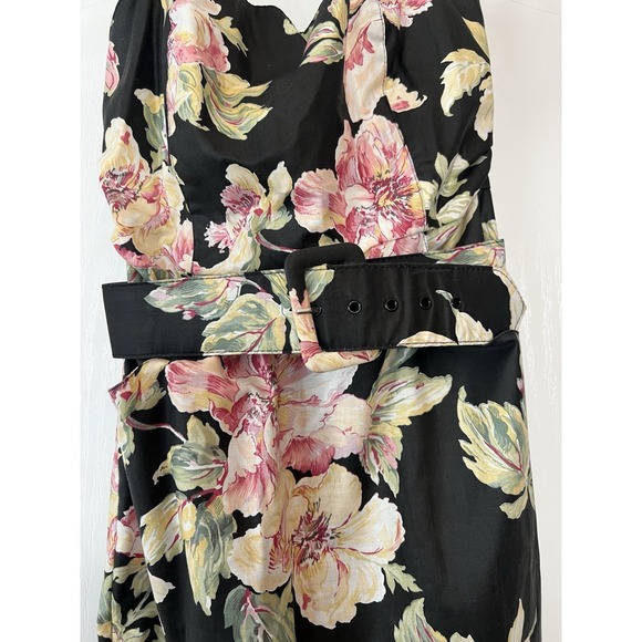 Vintage‎ Floral Pencil Bombshell Pinup Halter Dress Carol Anderson 5/6 Small - Picture 3 of 9